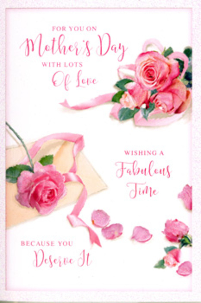 The Mother's Day card in this image resembles a carefully styled still life, as if a florist from Barking had translated a bouquet directly onto paper. Dominating one corner is a cluster of full-bloom pink roses, each flower rendered with remarkable detail so that the petals appear layered, velvety, and softly luminous. The shades move from a delicate, almost white blush at the tips to a warmer, dusky pink in the centre, mirroring the subtle natural variations you would see in fresh roses delivered around Barking Riverside or by Barking Station. Surrounding the main cluster, individual petals are arranged as though they have gently fallen, creating a trail that leads the eye across the design. Some petals curl in on themselves, others lie flat, all sharing a soft, pastel pink tone that feels soothing and nostalgic. A pale ribbon threads through the composition, looping around the central bouquet in a loose, relaxed knot, much like the final flourish an experienced florist adds before sending out a Mother's Day order. The ribbon's satin sheen catches the soft, even light that bathes the entire image, adding a delicate highlight against the matte texture of the card. Elegant script lettering sweeps above and beside the flowers, carrying a heartfelt Mother's Day greeting in flowing, calligraphic lines that echo the natural curves of each petal. The balance of white space, floral detail, and handwriting gives the design an airy, graceful feel, as if the card itself is quietly breathing. It evokes the moment a Barking family lays out flowers and card on the dining table, the house still, waiting for Mum to discover the surprise and feel wrapped in appreciation.
